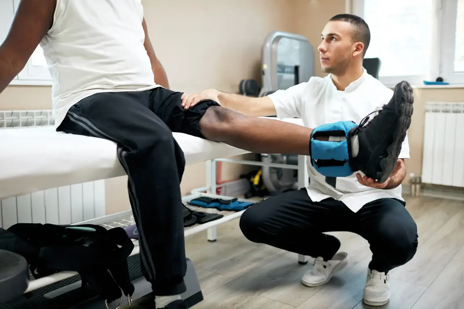 Physical therapist providing one-on-one care to a patient